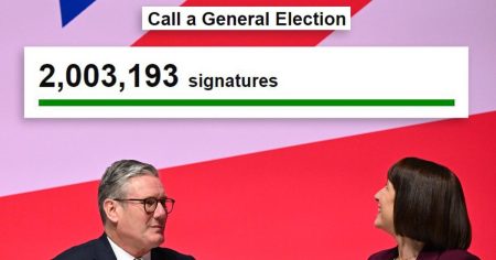 Over 2 million people sign petition calling for new General Election shortly after the previous one