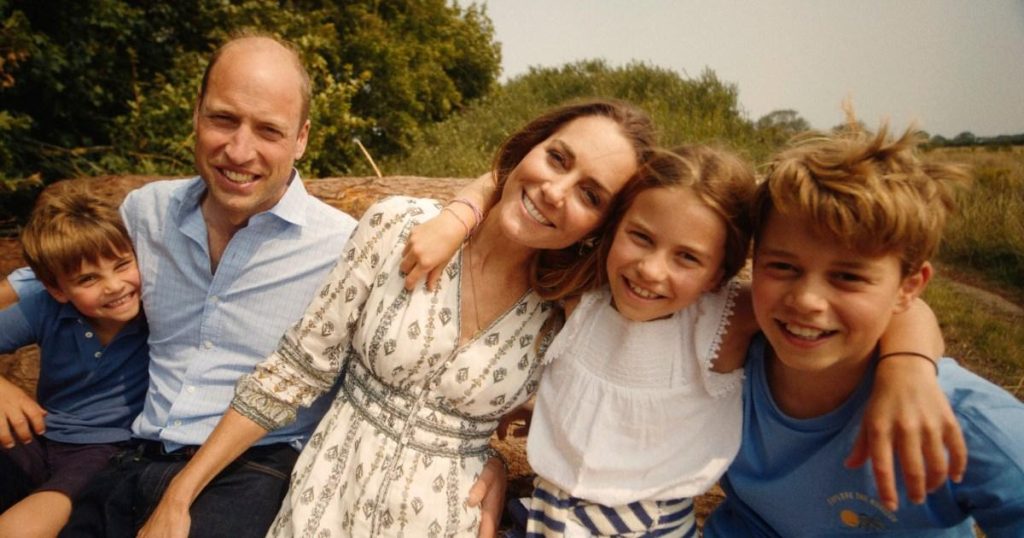 The Prince and Princess of Wales Release Family Christmas Card Portrait