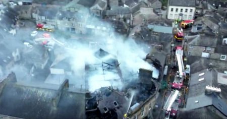 Fatal Fire Destroys Apartment Block, Claiming Life of Man in His Forties