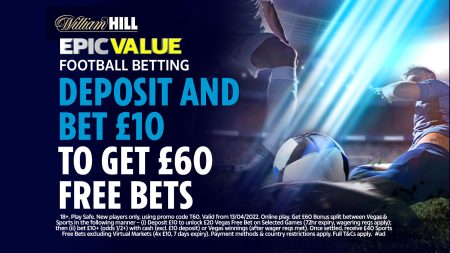 William Hill Offers £60 in Free Bets and Bonuses for Manchester City vs. Manchester United Match