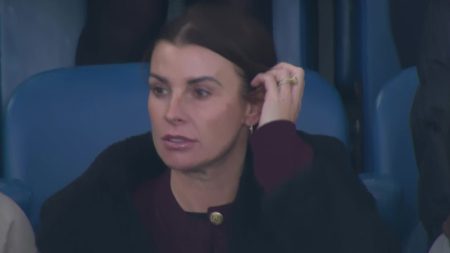 Coleen Rooney Observes Everton and Husband Wayne’s Double Defeat