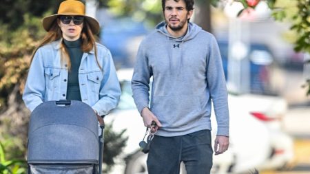 Karen Gillan Debuts Newborn in Los Angeles