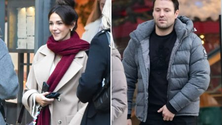 Michelle Keegan Enjoys Lunch Outing with Husband and Friends