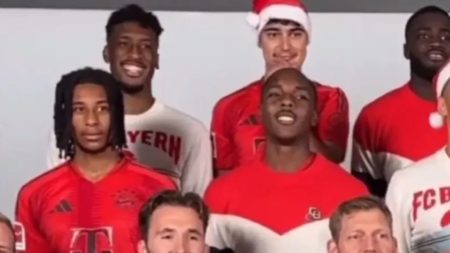 Olise Appears Unsettled Amidst Bayern Munich’s Festive Jingle Bells Singalong