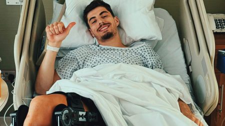 Kai Havertz shares hospital bed snap wearing knee brace as he releases statement on ‘physical and mentally tough’ injury