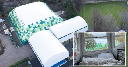 Neighbours fume over inflatable dome built outside their houses that is ‘enormous zit’