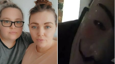 Chilling moment man wearing V for Vendetta mask ‘glues shut’ woman’s door as she faced 2-year stalking ordeal