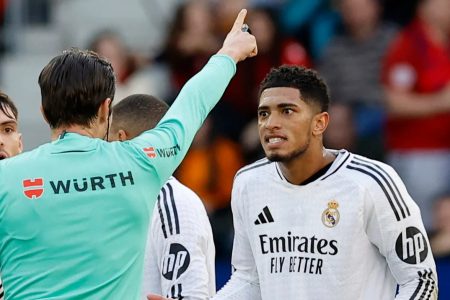 Jude Bellingham facing 12-MATCH ban after X-rated rant at referee as he releases statement apologising… to team-mates