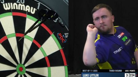 ‘Sat at home charging their phones’ – Luke Littler slams social media haters after shock darts Players Championship KO