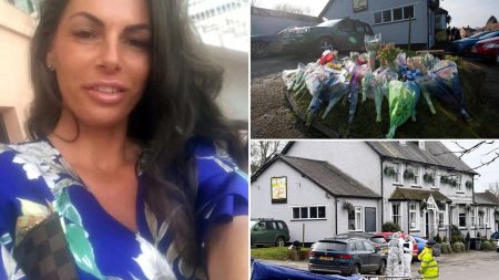 Tributes to mum, 43, shot dead at pub on Valentine’s Day as she’s pictured – with CCTV showing moment shots fired