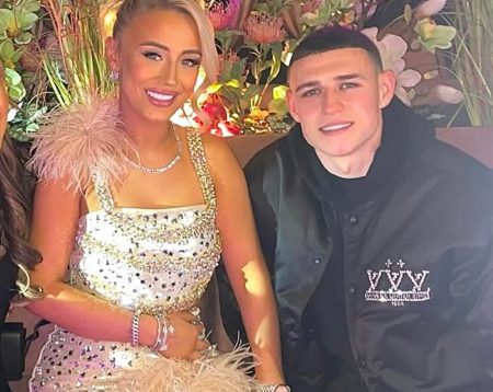 Man City ace Phil Foden’s WAG Rebecca Cooke spotted with huge diamond ring on engagement finger after romantic trip