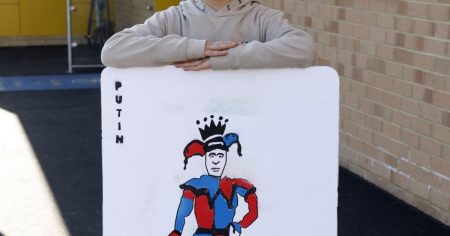 Boy, 10, aiming to be next Banksy comes up with ingenious takedown of Trump and Putin