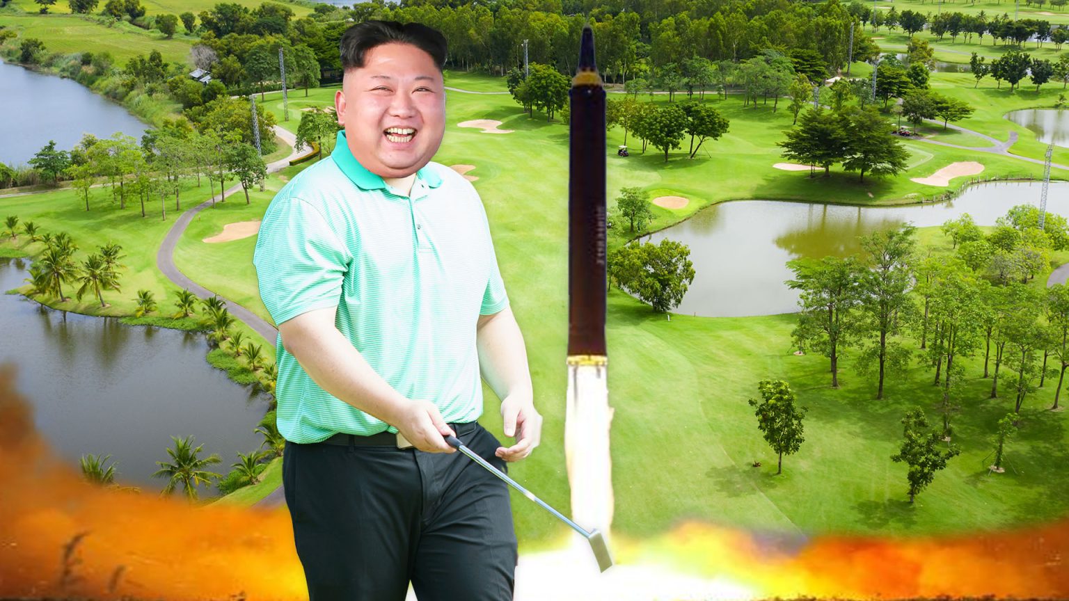 Kim Jong-un caught building secret missile base disguised as GOLF COURSE with launch pads under greens in satellite pics