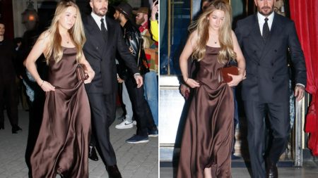 David and Victoria Beckham’s daughter Harper, 13, looks all grown up on night out at Paris Fashion Week