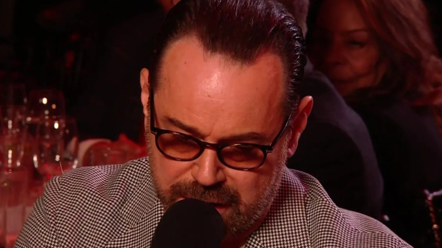Watch as Danny Dyer drops c-word live at BRITs as he takes swipe at the prime minister in speech TOO rude to air
