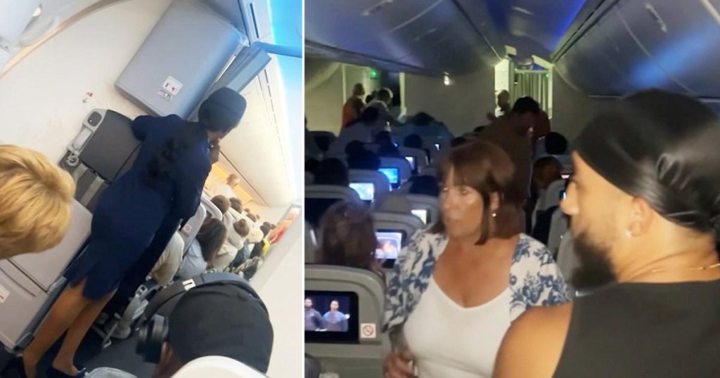 Passengers pin down man who tries to open plane door mid-flight