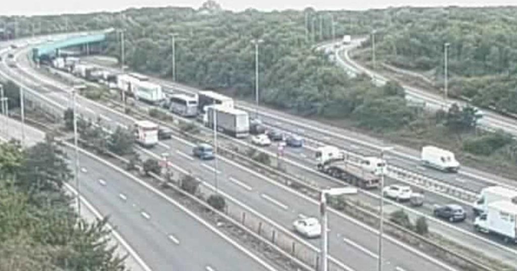 M11 traffic blocked in both directions after two crashes near Stansted