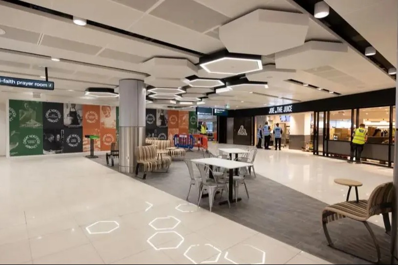 Top UK airport opens huge new departures lounge with interactive Lego store and street food market