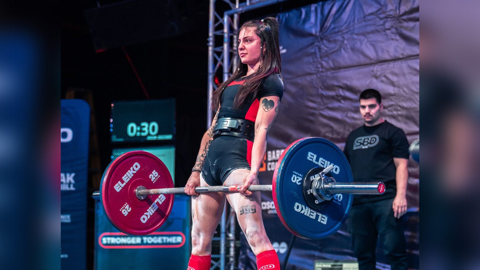When Emily Westray deadlifts 130kg, the last thing she worries about is taking the strain