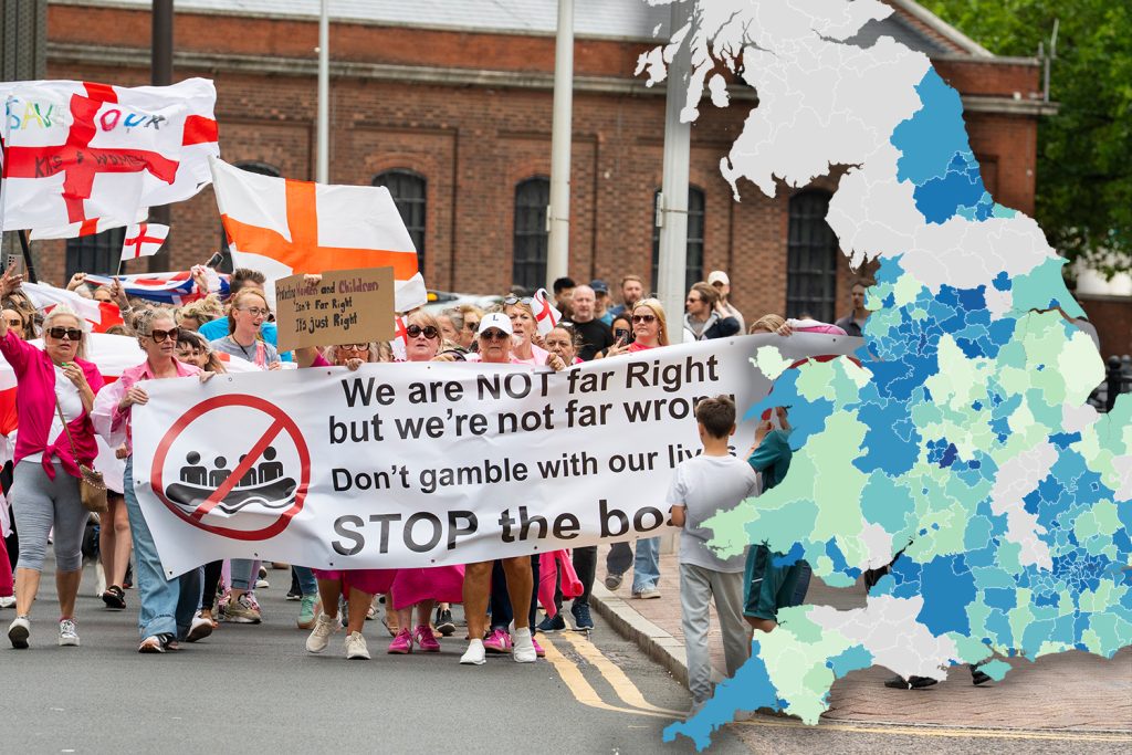 UK’s immigration hotspots revealed where 1 in 20 residents are migrants who arrived last year… how does YOUR town fare?