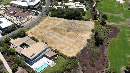 New aerial pics show Kim Kardashian’s $6m Palm Springs plot is an icky eyesore as spaceship mansion construction delayed