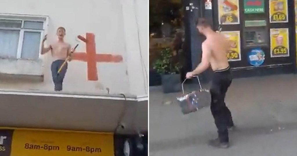 Man, 33, arrested after painting England flags and ‘shouting racist abuse’ at mother in Basildon