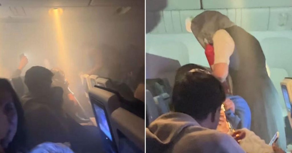 Smoke fills aircraft cabin after phone charger catches fire onboard