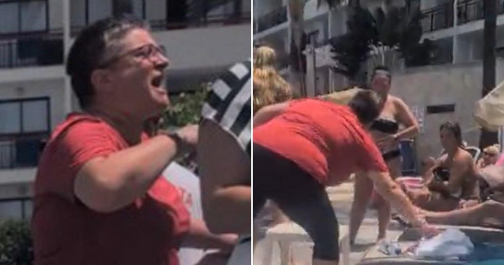 Tourist screams at holidaymakers who ‘stole’ her sunbed even though ‘she put her towel on it’