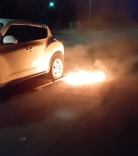 Man in his 30s injured after being ‘hit with petrol bomb while putting up St George’s flags