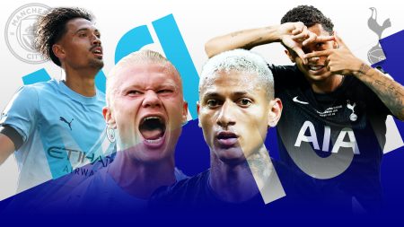 Man City vs Tottenham LIVE SCORE: Premier League updates as Pep’s side welcome Spurs for blockbuster early kick-off