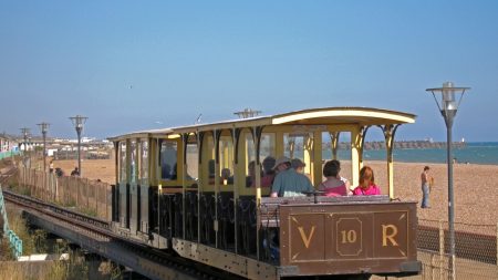 World’s oldest electric railway that runs trains across one of the UK’s most popular beaches
