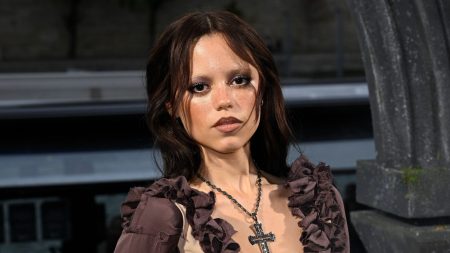 Spooky Jenna Ortega ruffles feathers in frilly dress at Paris premiere of Wednesday season 2