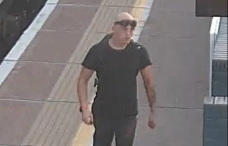 Hunt for man who stripped ‘completely naked’ on train in front of horrified passengers as cops release CCTV