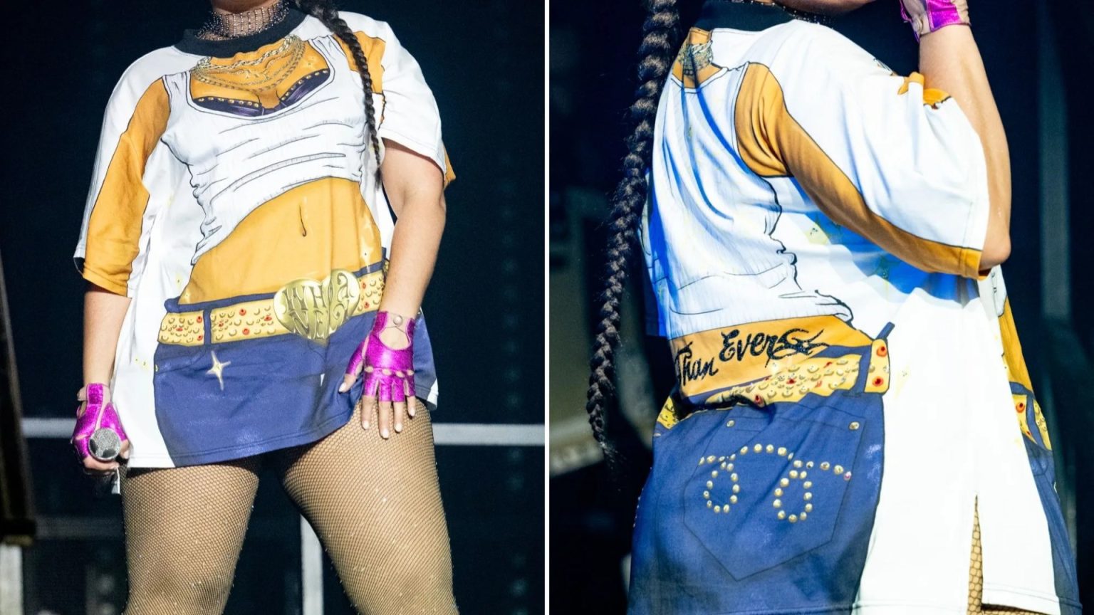 Noughties pop icon hits back at body shamers as she wears ‘skinny’ top on stage after embracing new figure