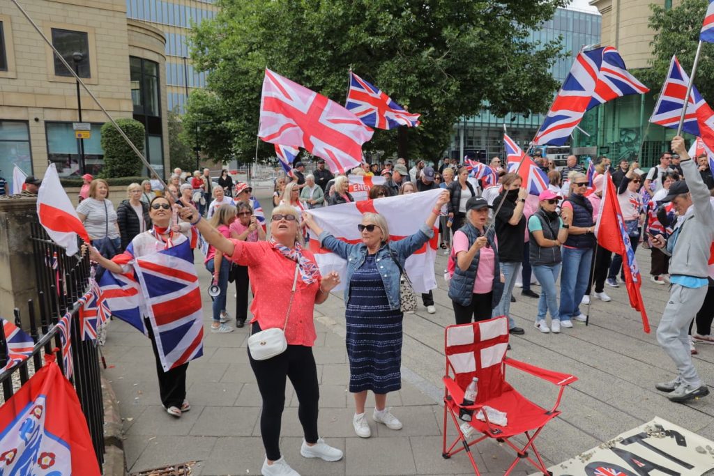 Migrant protesters take to the streets across the UK just days after landmark Epping ruling