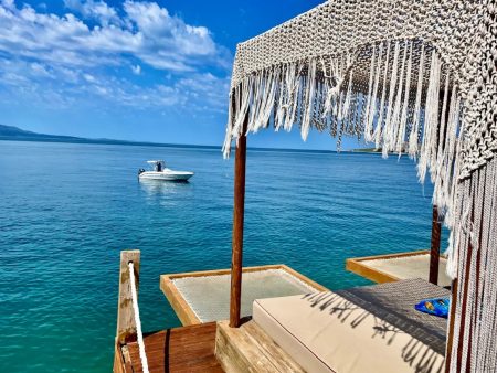 You can spend the day in Maldives-style overwater huts – just 3 hours from the UK
