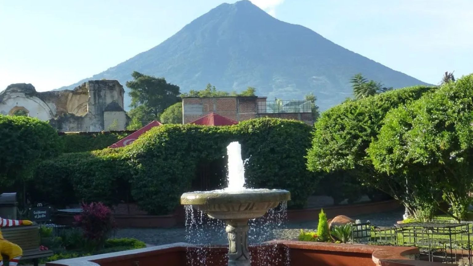 The McDonald’s that’s one of the world’s most beautiful with pretty outdoor courtyard and volcano views