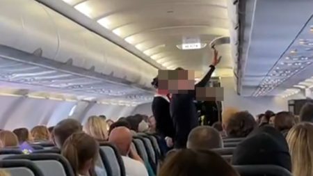 Moment boozy Jet2 passengers are hauled off flight for VAPING after plane was forced to turn back one hour into flight – The Sun