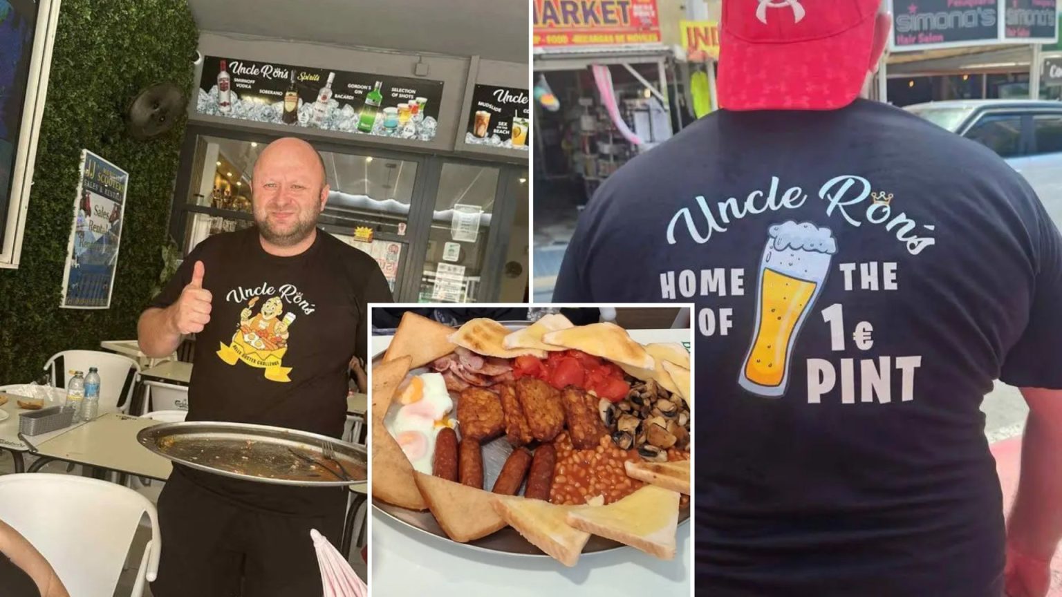 We own Benidorm’s ‘biggest Brit cafe’ where pints are €1 & thousands flock for whopping 4K cal Full English challenge