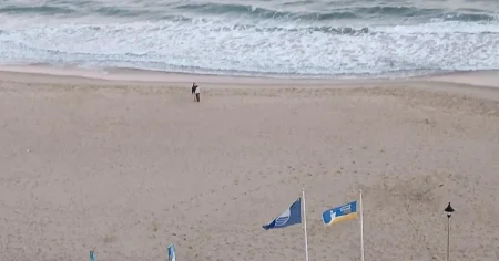 Mother ‘swimming with her son’ dies after being pulled from sea