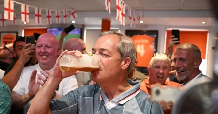 Nigel Farage roasted for using old photo to celebrate England World Cup win