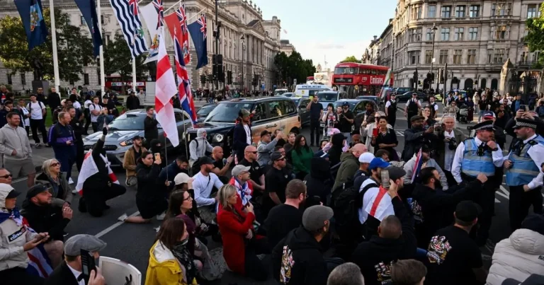 As Belfast burned, I was berated for not taking the knee at Tommy Robinson rally