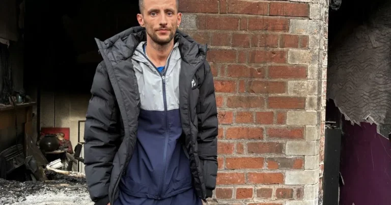Man whose house was torched in Belfast riots watched in horror as late dad’s items burned