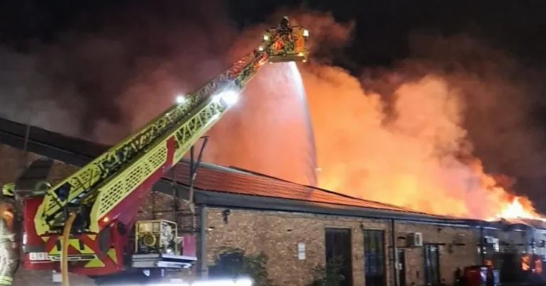 Dozens evacuated from homes in London after huge fire rips through warehouse