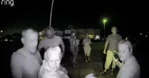 Neighbours save gran, 87, from house fire filmed on doorbell camera
