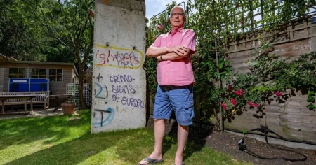 Man told to ‘tear down’ the Berlin wall he installed in London garden