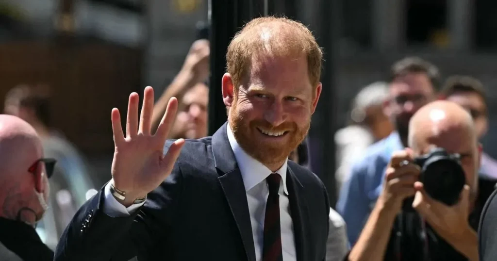 Prince Harry flashes huge grin at London event after Buckingham Palace debacle