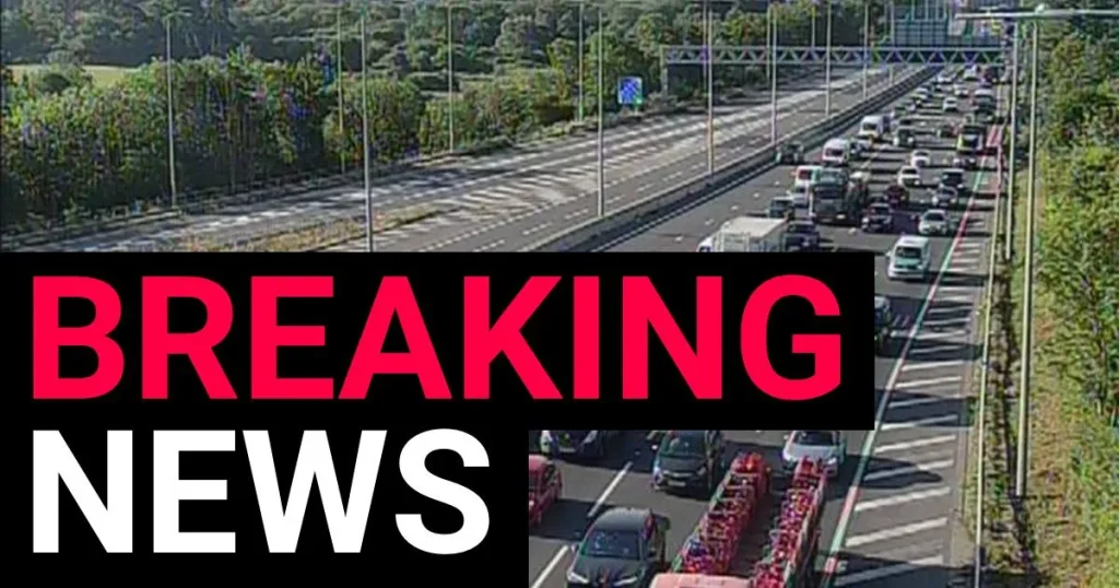 M23 near Gatwick Airport shut after highways worker ‘hit by van driver’
