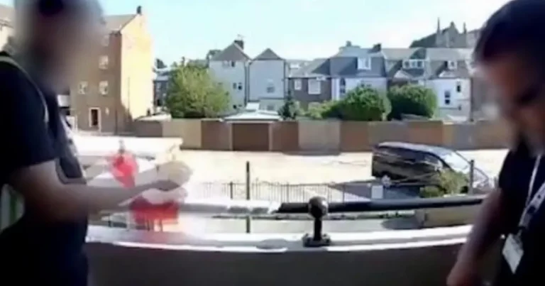 Council workers caught on camera ripping down England flags ahead of World Cup semi-final
