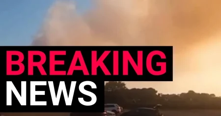 Wildfire breaks out four miles from nuclear plant sparking evacuation of homes and holiday park
